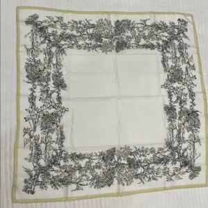 HD in Paris Botanical Print Scarf - Cream, Black, and Gold